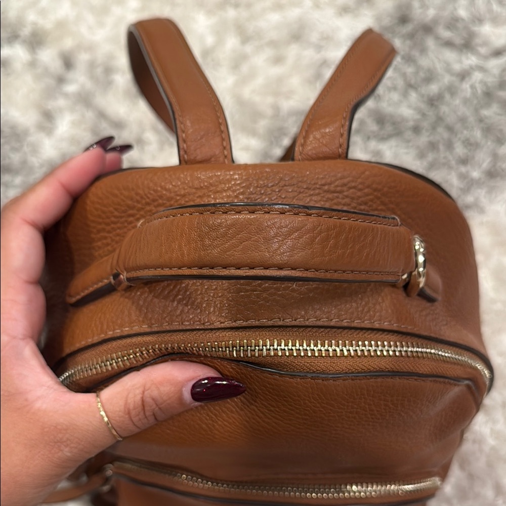 Kate Spade Cognac Leather Mini Backpack - Picture 6 of 16